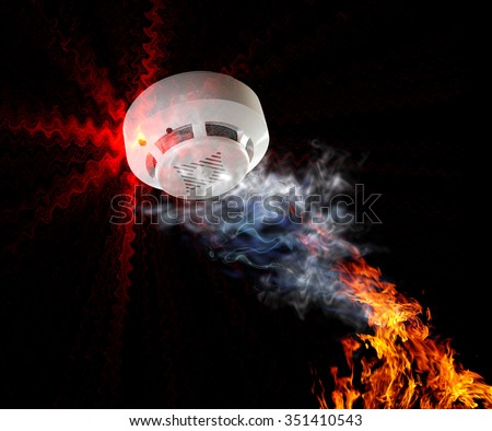 Fire alarm will be triggered. Royalty-Free Stock Photo #351410543
