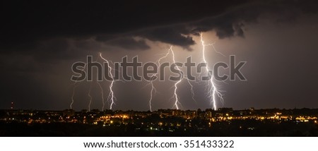 
Lightning over the city