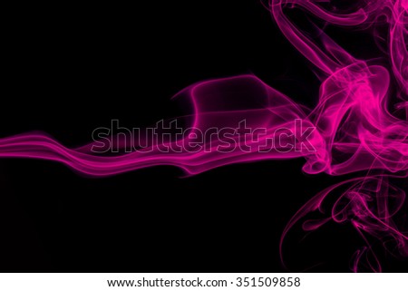 Pink Smoke on black background Royalty-Free Stock Photo #351509858