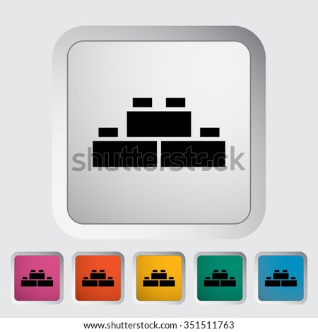 Building block icon. Flat related icon for web and mobile applications. It can be used as - logo, pictogram, icon, infographic element. Illustration.