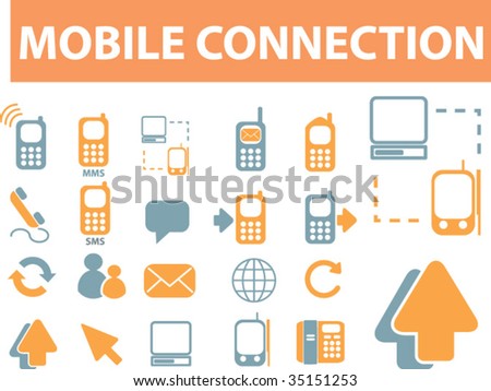 mobile connection. vector