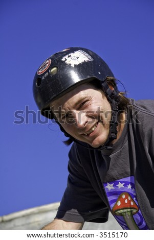 Portrait of a male skateboarder