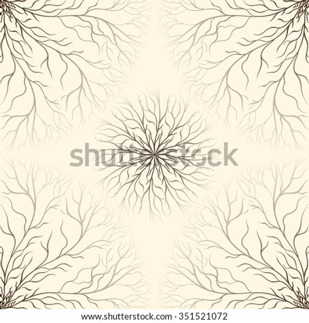 A circular ornament. Ornate abstract lace seamless pattern. Vector background.