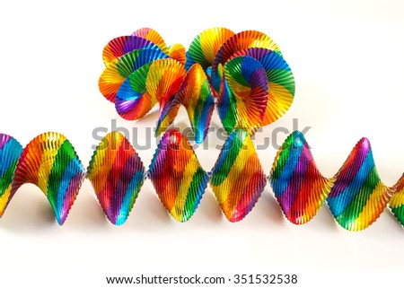 Multi colored garlands