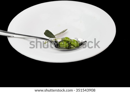 food, olive oil , olives , green
