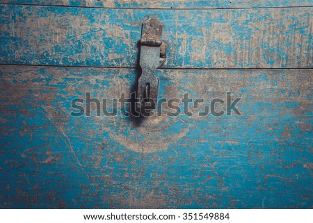 Detail of the old wooden chest. Vintage background