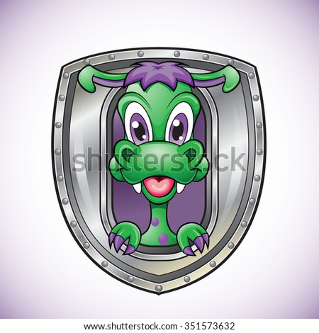 Mascot dragon shield 
