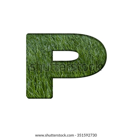 Letter of grass alphabet