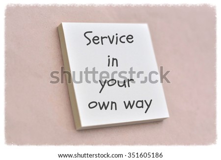 Text service in your own way on the short note texture background