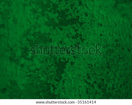 peeled painted green background
