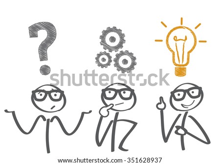 Thinking. Businessman solving a problem Royalty-Free Stock Photo #351628937