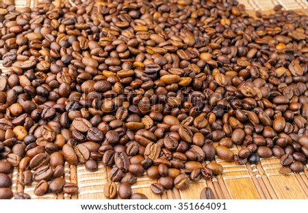 brown coffee, background texture, close-up.