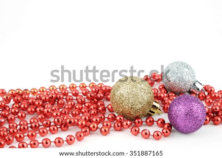 Ornaments isolate on white background, christmas, new year and valentine concept