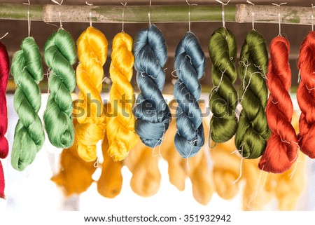 colorful silk thread