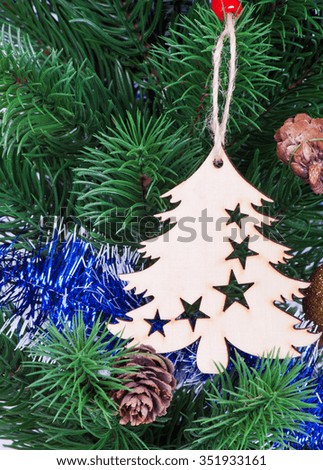 Decorated Christmas tree. Christmas background