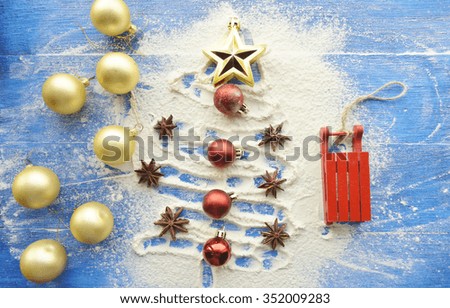 Gingerbread cookie.Christmas background.Christmas baking preparation background.cooking, cooking Christmas ginger cookies. magic of Christmas kitchen