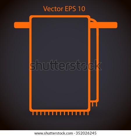 hanging towel rack vector icon