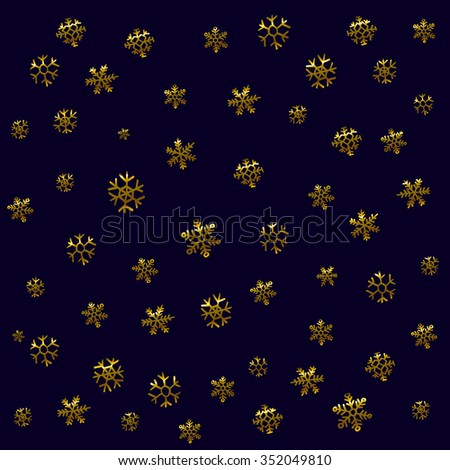black and gold luxury frame snow art