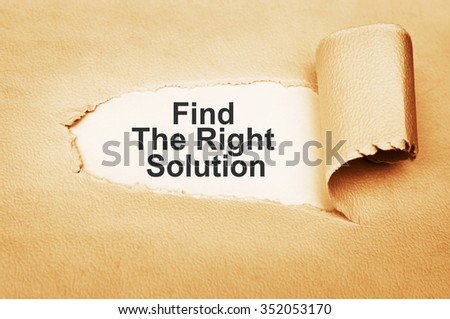 Find The Right Solution