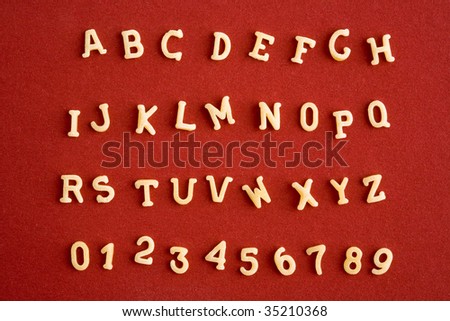 pasta alphabet Royalty-Free Stock Photo #35210368