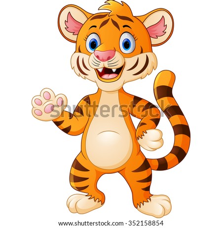 cartoon cute tiger