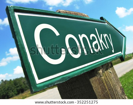 Conakry road sign