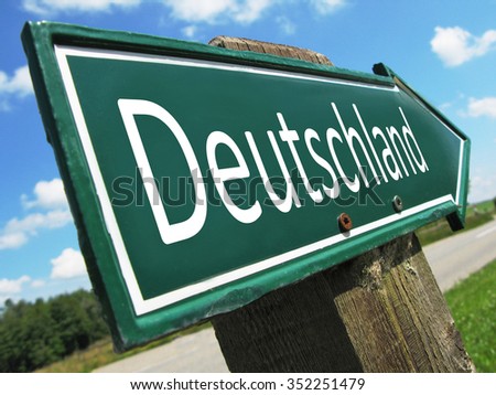 Deutschland road sign