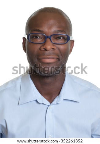 Portrait of an african american man with glasses