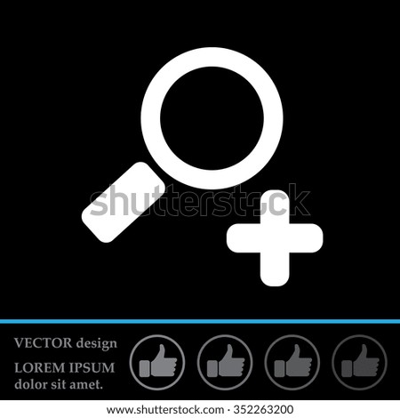 Simple web icon in vector: zoom