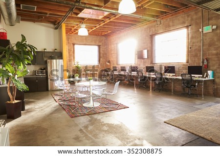 Empty Interior Of Modern Design Office Royalty-Free Stock Photo #352308875