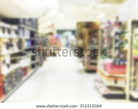 walk way aisle for shopping,some scene of grocery store in united state,USA.-blurred.
