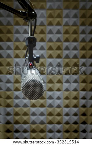 professional microphone in the studio
