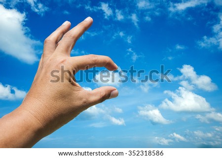 hand touch sky