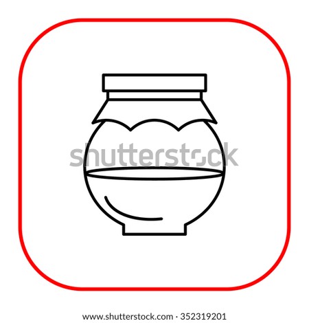 Icon of half full jar with paper cover