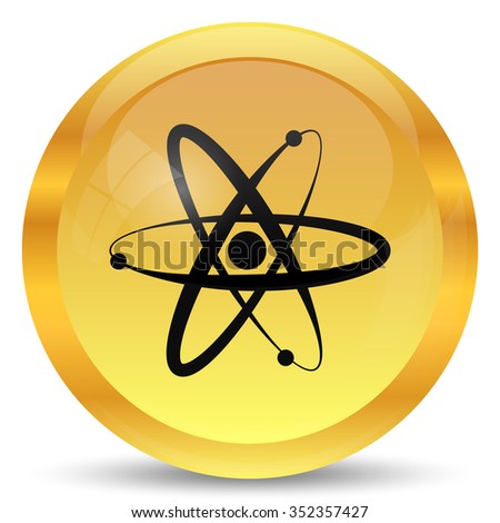 Atoms icon. Internet button on white background.
