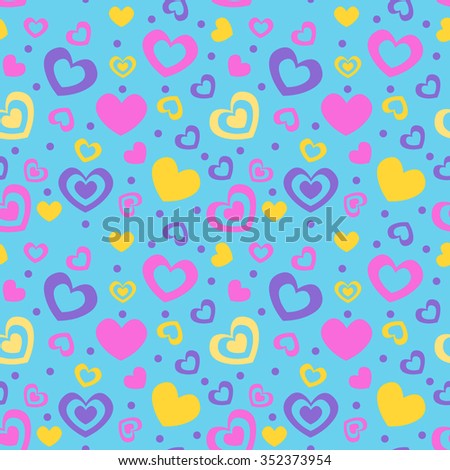 seamless love pattern vector 02