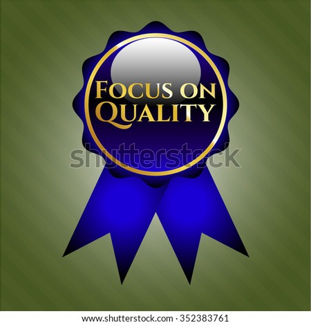 Focus on Quality gold shiny ribbon
