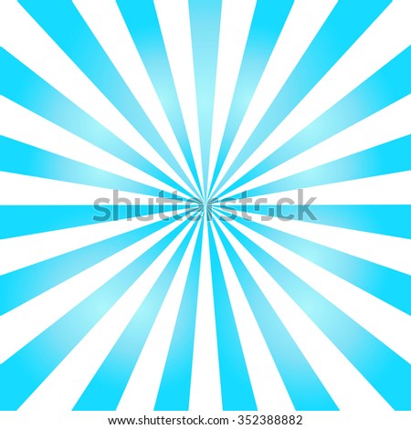 Light blue color burst background or sun rays background. Vector illustration