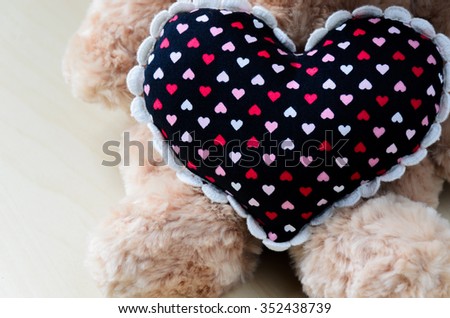 teddy Bear with Heart ,concept valentine 
