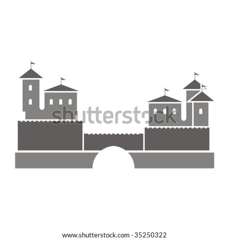 Vector illustration of a fortress.