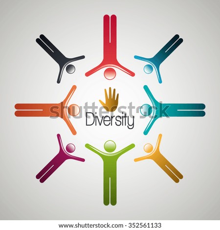 People diversity colorful icon graphic design, vector illustration eps10