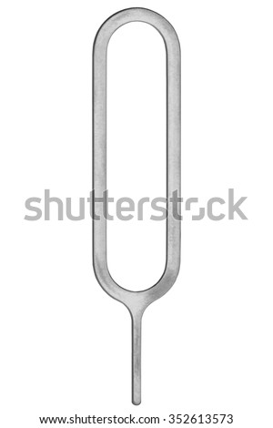 Sim card tray remover eject pin key tool isolated on white background
 Royalty-Free Stock Photo #352613573