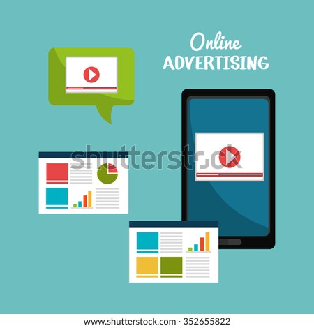 Digital advertising and marketing graphic design, vector illustration 