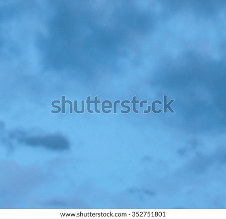 The evening sky blur background