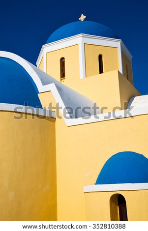 in santorini greece old construction and the sky