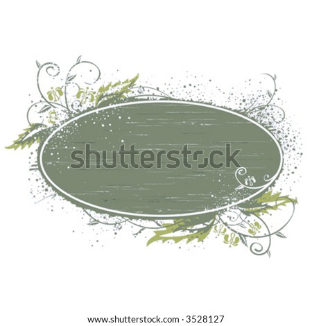 Banner illustration, flower frame