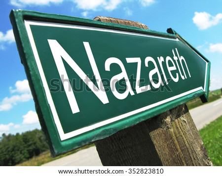 Nazareth road sign