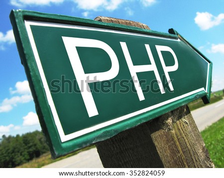 PHP road sign