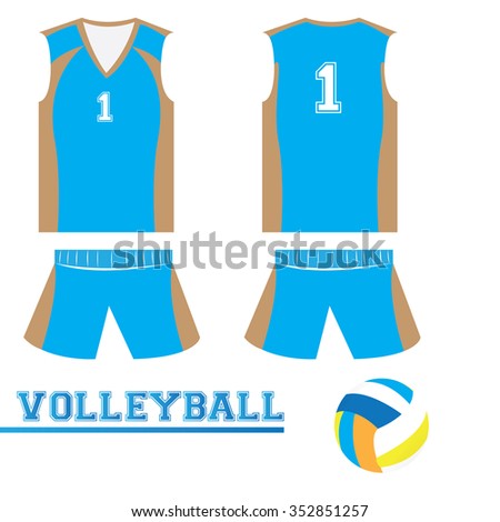 Isolated sport uniform and some volleyball elements