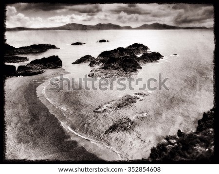Beach cove on Llanddwyn island on Anglesey